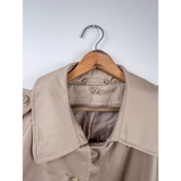 Vintage Hill and Archer Trenchcoat Tan long double breasted 44R - Picture 4 of 10